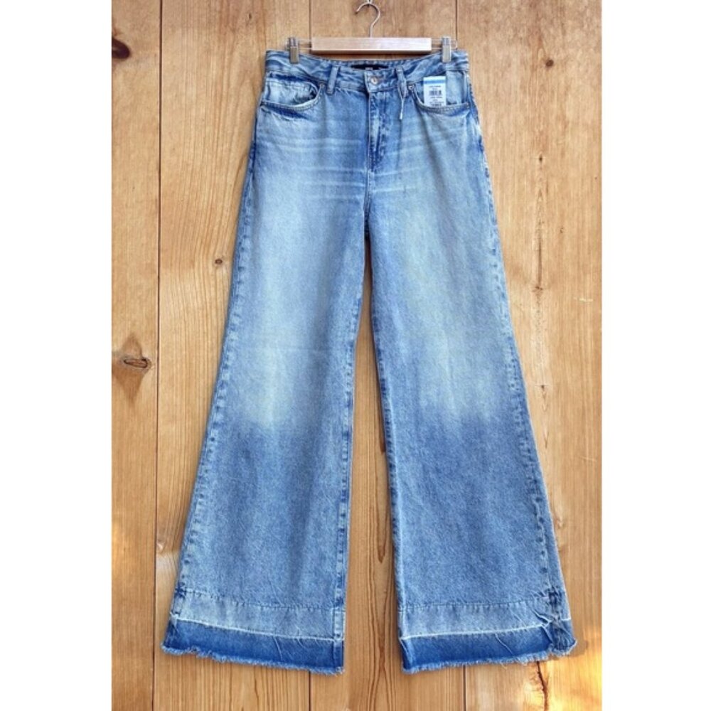 MNG NWOT Wide Leg Distressed Jeans - Picture 1 of 6